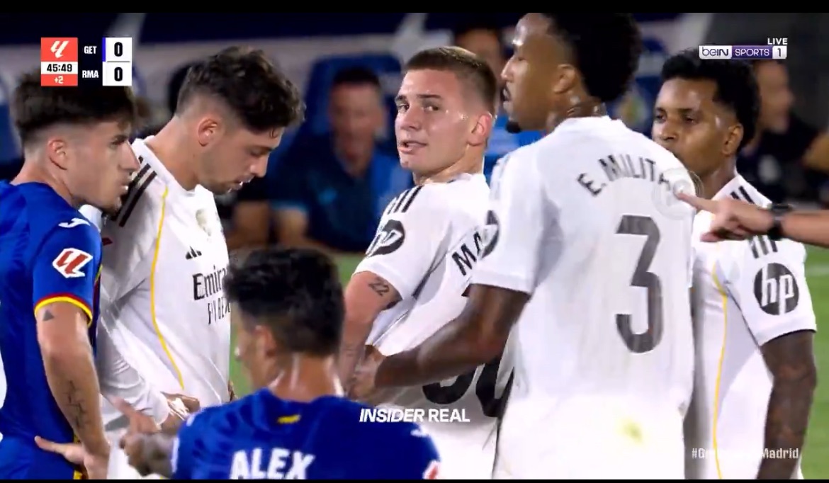 Tension at Real Madrid: 18-Year-Old Mastantuono Challenges Alaba Over Free Kick vs Getafe - Sportsrock