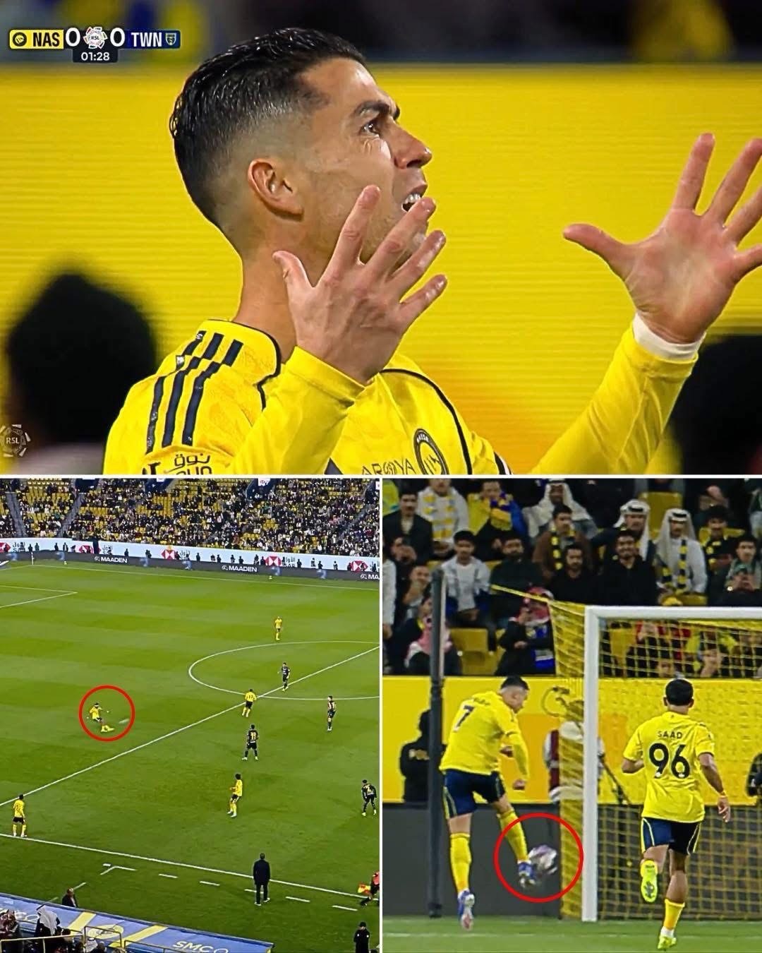 watch: football almost stopped breathing because of cristiano ronaldo a pass from behind the halfway line… ronaldo doesn’t even think twice. - Sportsrock